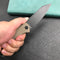 KUBEY KU158J Flash Liner Lock Flipper Folding Knife Tan G10 Handle 3.82" Black Stonewashe AUS-10