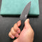KUBEY KU2108B Fixed Knife black G10 Handle 4.02"Dark Stonewahsed 14C28N