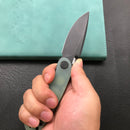 KUBEY KU344C Jade  G10 Handle Folding Knife 3.43" Dark Stonewahsed D2