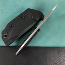 KUBEY Swordfish KU184D Mini Fixed Knife black G10 Handle Blasted Stonewashed D2