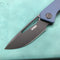 KUBEY KU331C Front Flipper EDC Pocket Folding Knife Navy blue G10 Handle 3.27" Dark Stonewahsed D2