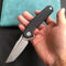 KUBEY KB237G Carve Nest Liner Lock Tactical Folding Knife Black G10 Handle  3.27''AUS-10
