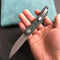 KUBEY  KU312F Mizo Liner Lock Flipper Folding Knife Green G10 Handle 3.15" Bead Blasted AUS-10