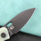 KUBEY KU2104C EDC Folding Knife Jade G10 Handle 2.95" Dark Stonewashed 14C28N
