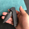 KUBEY KU316A RDF Pocket Knife with Button Lock, Full-Contoured Black G-10 Handle 3.11" Black Stonewashe AUS-10 Blade, Lightweight Hydra Designed Folding Knife for EDC