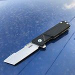 KUBEY Avenger KU104A EDC Folding Knife [3.35"Sandblast Tanto Point AUS10, G10]