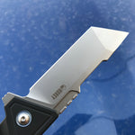 KUBEY Avenger KU104A EDC Folding Knife [3.35"Sandblast Tanto Point AUS10, G10]