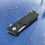 KUBEY Avenger KU104A EDC Folding Knife [3.35"Sandblast Tanto Point AUS10, G10]
