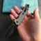 KUBEY  KU316F  RDF Pocket Knife with Button Lock, Full-Contoured Tan G-10 Handle 3.11" Blackwash AUS-10 Blade, Lightweight Hydra Designed Folding Knife for EDC