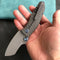 KUBEY KB285D Monsterdog Frame Lock Dual Thumb Studs Folding Knife Titanium Handle 2.95" Bead Blasted M390