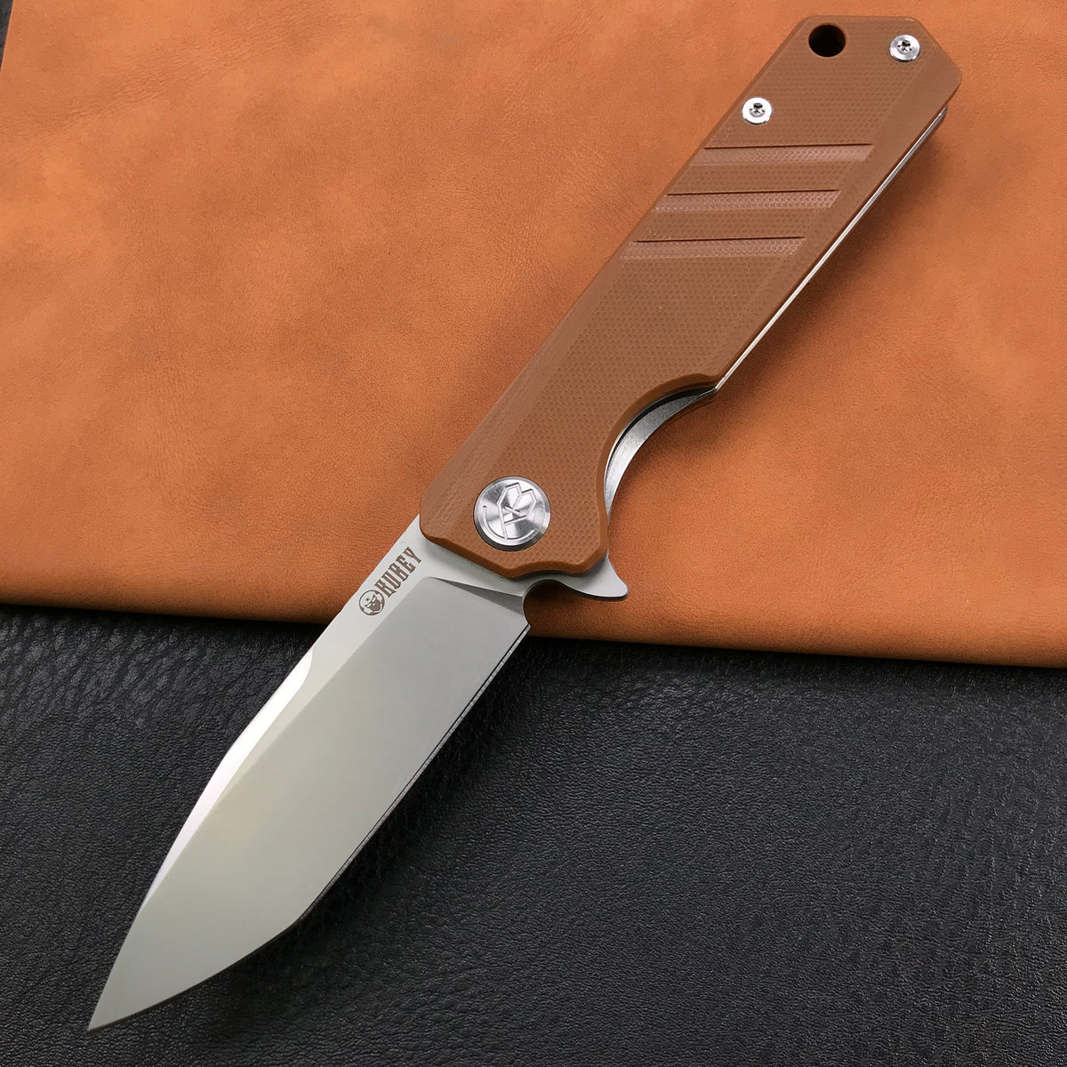 discontinued！SPECIALS! KUBEY KB144C LINER LOCK FOLDER KNIFE BLUE G10 HANDLE 3.5" Sand Blast D2