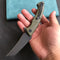 KUBEY KU212  Anteater Liner Lock Folding Knife OD Green G10 Handle  3.5" Black Stonewashe D2