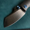 KUBEY KB285C Monsterdog Frame Lock Dual Thumb Studs Folding Knife Titanium Handle 2.95"  Satin M390