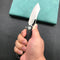 KUBEY KB239E Drake Lliner Lock Folding Knife Black G10 Handle 3.74'' Bead Blasted Stonewashed 14C28N