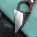 KUBEY Hippocampi KU166A EDC Fixed Blade Knife [2.36" D2, G10] with Black Kydex Sheath