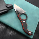 KUBEY Hippocampi KU166A EDC Fixed Blade Knife [2.36" D2, G10] with Black Kydex Sheath