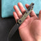 KUBEY KU312D Mizo Liner Lock Flipper Folding Knife Green G10 Handle 3.15" Blackwashed AUS-10