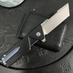 KUBEY Avenger KU104A EDC Folding Knife [3.35"Sandblast Tanto Point AUS10, G10]