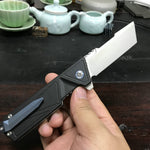 KUBEY Avenger KU104A EDC Folding Knife [3.35"Sandblast Tanto Point AUS10, G10]