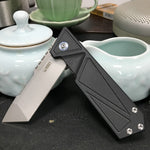 KUBEY Avenger KU104A EDC Folding Knife [3.35"Sandblast Tanto Point AUS10, G10]
