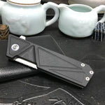 KUBEY Avenger KU104A EDC Folding Knife [3.35"Sandblast Tanto Point AUS10, G10]