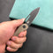 KUBEY KU321E Royal Liner Lock EDC Pocket Knife Front Flipper Tan G10 Handle 2.99"  Dark Stonewahsed D2