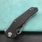 KUBEY KU149A Liner Lock Folding Pocket Knife Black G10 Handle 3.66" Bead Blasted D2