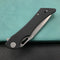 KUBEY KB245D Raven Liner Lock Flipper Knife Black G10 Handle 3.5" Bead Blasted AUS-10
