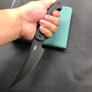 KUBEY KU231B Scimitar Fixed Blade Hunting Knife black G10 Handle 5.4" Coated D2