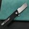 KUBEY KU104A Avenger Outdoor Edc Folding Pocket Knife Black G10 Handle 3.07" Blasted Stonewashed D2