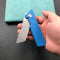 KUBEY KU104C Avenger Outdoor Edc Folding Pocket Knife Blue G10 Handle 3.07" Blasted Stonewashed D2