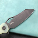 KUBEY  KU310D Drake edc Folding Knife Jade G10 Handle Dark Stonewahsed  D2