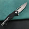KUBEY KU210E EDC Dugu Liner Lock Folding Knife Black G10 Handle  2.95" Bead Blasted 14C28N
