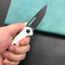KUBEY KU210G Dugu Liner Lock Folding Knife White  G10 Handle 2.91'' Dark Stonewahsed 14C28N