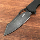 Kubey KU310F Drake  EDC  Black G10 Handle Folding Knife  3.46"  Dark Stonewahsed D2