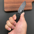 Kubey KU310F Drake  EDC  Black G10 Handle Folding Knife  3.46"  Dark Stonewahsed D2