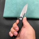 KUBEY KU159C EDC Dugu Liner Lock Folding Knife Black G10 Handle  2.95" Bead Blasted 14C28N
