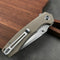 KUBEY  KU901D Liner Lock Flipper Folding Knife Tan G10 Handle 3.27" Blasted Stonewashed D2