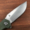 KUBEY  KU901C Liner Lock Flipper Folding Knife Green Micarta Handle 3.27" Bead Blasted D2