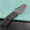 KUBEY KU335D EDC Folding Knife Black G10 Handle 2.95"  Dark Stonewahsed D2