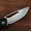 KUBEY KU331A Front Flipper EDC Pocket Folding Knife Black G10 Handle 3.27" Blasted Stonewashed D2