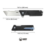 KUBEY Avenger KU104A EDC Folding Knife [3.35"Sandblast Tanto Point AUS10, G10] - KnifeGlobal Store