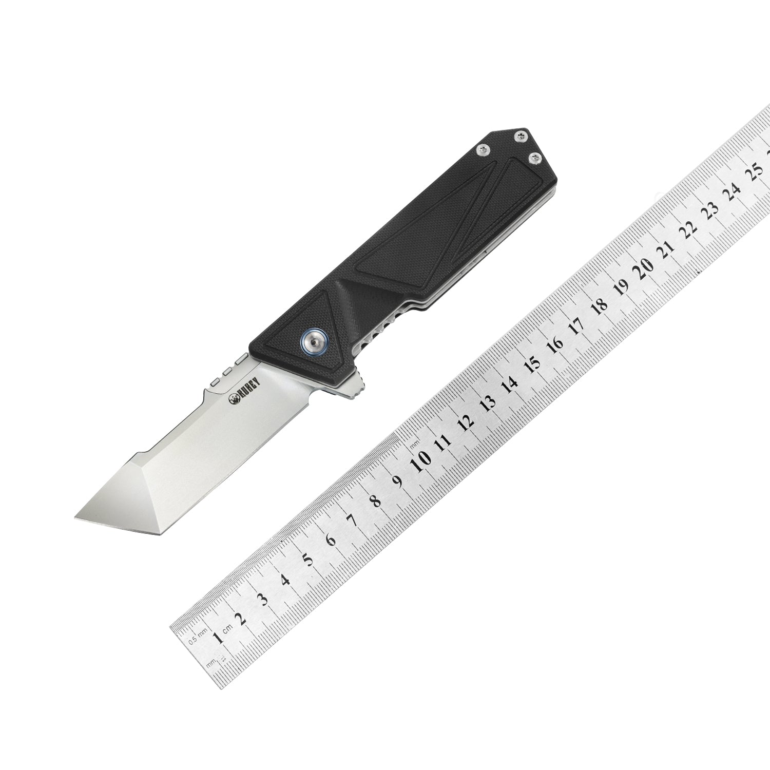 KUBEY Avenger KU104A EDC Folding Knife [3.35"Sandblast Tanto Point AUS10, G10] - KnifeGlobal Store